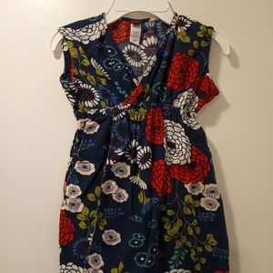 Navy Floral Toddler Girls Tea Collection Dress